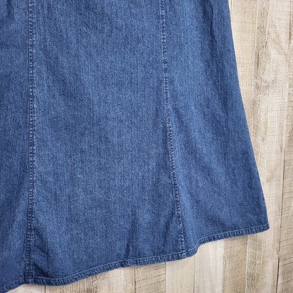 Vintage Pendleton Blue Midi A-Line Jean Skirt. Size 16 - Picture 4 of 11